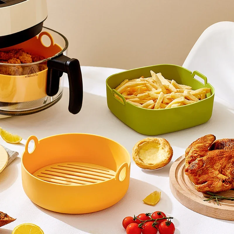 丸型エアフライヤーライナー、四角いシリコンポット、食品安全、 - Air Fryer Silicone Pot Liner のレビューと価格